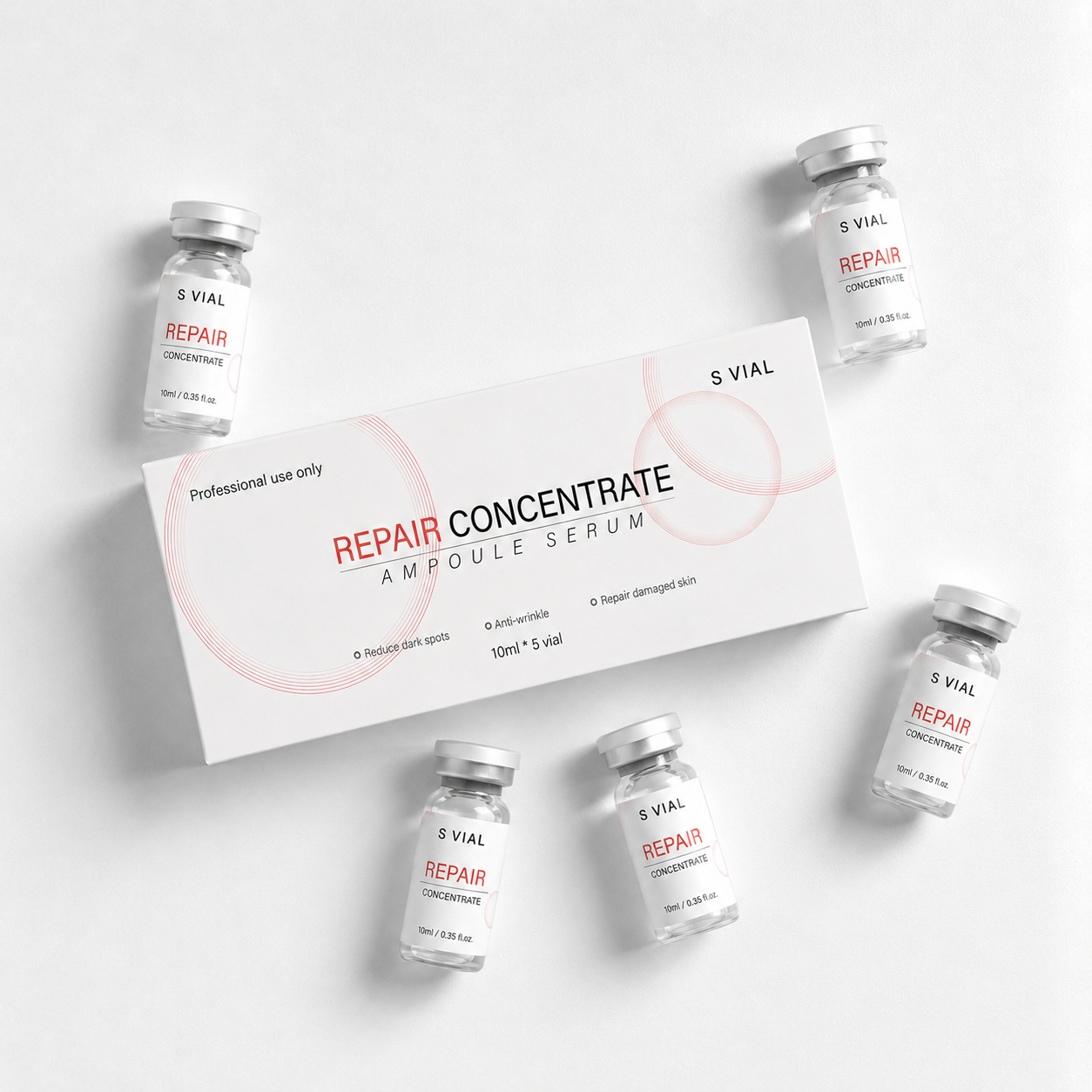 Professional High-End Anti-Wrinkle Concentrate Ampoule Serum for Face Renewal