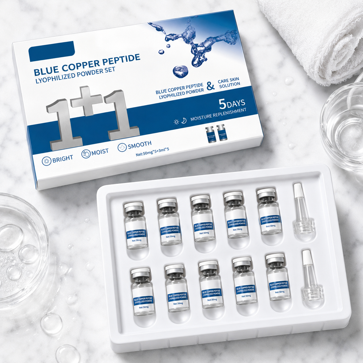 Blue Copper Peptide Lyophilized Powder Set