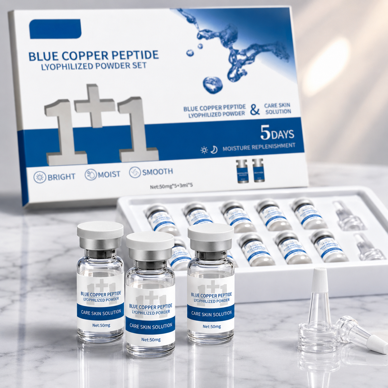 Blue Copper Peptide Lyophilized Powder Set